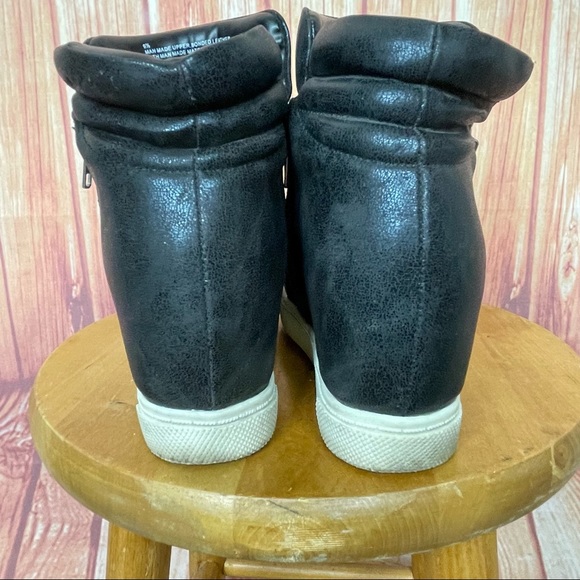 Mossimo Faux Leather Platform Wedge Sneakers Boots (9.5) - Picture 8 of 10